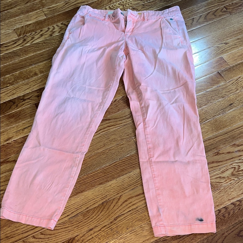 Pilcro Pink Straight Leg Jeans